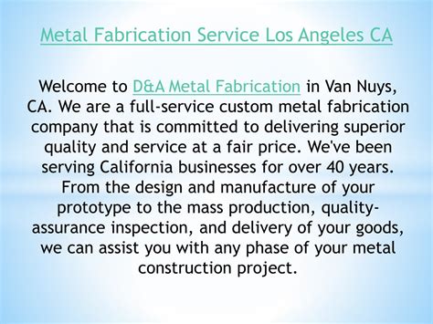 metal fabrication los angeles ca